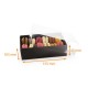 Macaroon box matt black cardboard base + PET lid, 155x105x45mm, 12 pcs., box of 80