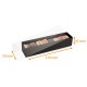 Macaroon box matt black cardboard base + PET lid, 210x50x45mm, 8 pcs., box of 77