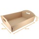 Präsentationskorb aus Karton mit Griffen, 43x30x11cm, Kraft Ecru, Karton mit 30 Stück