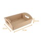 Cardboard presentation basket with handles, 32x22x8.5cm, kraft ecru, box of 30