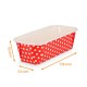 Cake baking mould 54x158x50mm, red with white polka dots, white PE interior, pack of 80
