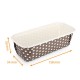 Cake baking mould 54x158x50mm, brown with white polka dots, white PE interior, pack of 80