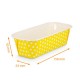 Stampo per torte 54x158x50 mm, giallo con pois bianchi, PE bianco int., confezione da 80