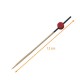 Bamboo pick Red and black, 12cm, 200 pack