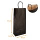Bottle bag black, for 2 bottles, 18+8x39cm, box of 200