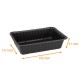 Black sealable tray Alphacel in PP, 192x137x41mm, 750cc, box of 1200