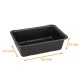 Bandeja negra precintable Alphacel en PP, 192x137x55mm, 1000cc, caja de 900