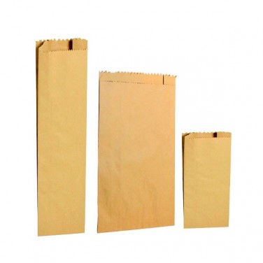 Faltenbeutel aus braunem Kraftpapier