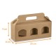 Astuccio per vaso di vetro in kraft grezzo, 25x8x9cm, per 3 barattoli di vetro piccoli, scatola da 100