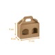 Astuccio per vaso di vetro in kraft non sbiancato, 17x8x9cm, per 2 barattoli di vetro piccoli, scatola da 100