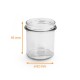 Vaso di vetro liscio 350ml, ø82mm h.95mm, confezione da 30