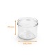 Vaso di vetro liscio 260ml, ø82mm h.70mm, confezione da 30