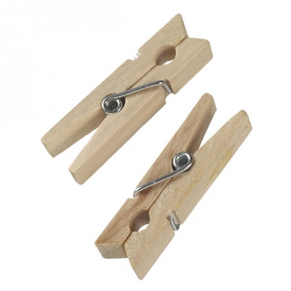 Mini molletta da bucato in legno