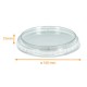 Tapa para recipiente de postre Cartón de 24cl, ø100x15mm, placas translúcidas , paquete de 100