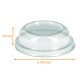 Tapa para recipiente de postre Caja de cartón de 24cl, ø100x30mm, cúpulas translúcidas, paquete de 50