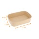 Bandeja rectangular de cartón Kraft / PP, 17x12x4cm, 500ml, Caja de 300