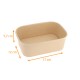 Bandeja rectangular de cartón Kraft / PP, 17,2x12x5,7cm, 800ml, Caja de 300