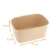 Vassoio rettangolare in cartone Kraft / PP, 17x12x7.5cm, 1000ml, Scatola da 300