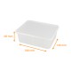 Bandeja de PP con tapa apta para microondas opaco (CartyBox), 1350cc, caja de 100