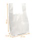 PEBD plastic shoulder bag 21x6/6x40cm, thickness 50 µ, white, box of 1000