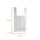 PEBD plastic shoulder bag 21+6/6x40cm, 50 µ thick, transparent, box of 1000