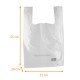 PEBD plastic shoulder bag 35+15/15x55cm, 50 µ thick, transparent, box of 500