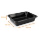 Bandeja CPET negro, 145x106x40mm, 1 compartimento, caja de 864