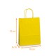 Sac kraft poignée ficelle de couleur Jaune, 18+8x22cm, carton de 300