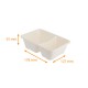 Bandeja de pulpa de caña 2 compartimentos, 700ml, 178x127x55mm, caja de 400