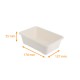 Bandeja de pulpa de caña 1 compartimento, 840 ml, 178x127x55 mm, caja de 400