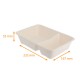 Bandeja de pulpa de caña 2 compartimentos, 1350ml, 232x167x55mm, caja de 400