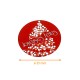 Adhesive labels round ø35mm 'Happy Holidays' Red White , 500 pack
