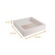 Scatola bianca con finestra "FaceBox" quadrato 23x23x5cm (con tacche), confezione da 50