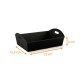 Cardboard presentation basket with handles, 22x15.5x6cm, black corrugated, box of 50