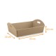 Cardboard presentation basket with handles, 32x22x8.5cm, unbleached corrugated kraft, box of 30