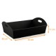 Cardboard presentation basket with handles, 43x30x11cm, black corrugated, box of 30