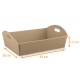 Cardboard presentation basket with handles, 43x30x11cm, unbleached corrugated kraft, box of 30