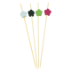 Wood pick flowers, 200 pack