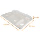 Meal Tray Kit in Kraft 'Gala white' + rPET lid, 435x325x25mm, box of 60