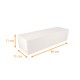 Scatola per tronchi bianca 40x11x11cm, con tacche, confezione da 25