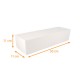 Scatola per tronchi bianca 50x11x11cm, con tacche, confezione da 25
