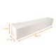 Scatola per tronchi bianca 60x11x11cm, con intagli, confezione da 25