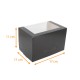 Caja de troncos con ventana con muescas, negro, 17x11x11cm, paquete de 25