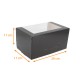 Caja de troncos con ventana con muescas, negro, 20x11x11cm, paquete de 25