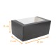 Caja de troncos con ventana con muescas, negro, 25x11x11cm, paquete de 25