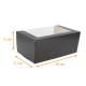 Caja de troncos con ventana con muescas, negro, 30x11x11cm, paquete de 25