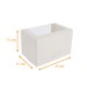 Caja de troncos con ventana con muescas, blanco, 17x11x11cm, paquete de 25