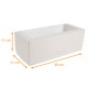 Caja de troncos con ventana con muescas, blanco, 30x11x11cm, paquete de 25