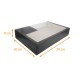Scatola vassoio catering con finestra e tacche, 29x20x8cm, nero, confezione da 25