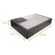 Scatola vassoio catering con finestra e tacche, 43x29x8cm, nero, confezione da 25